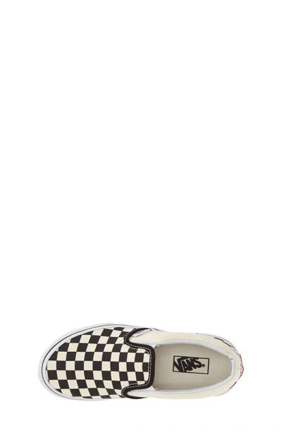 Shop Vans Kids' Classic Checker Slip-on In Checkerboard/ White/ Black