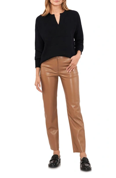 Vince Camuto Drop Shoulder V-neck Sweater In Rich Black