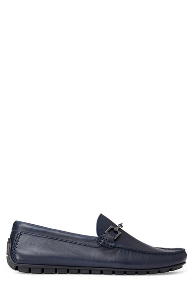 Shop Bruno Magli Xander Driving Loafer In Navy Leather