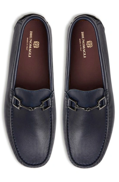 Shop Bruno Magli Xander Driving Loafer In Navy Leather