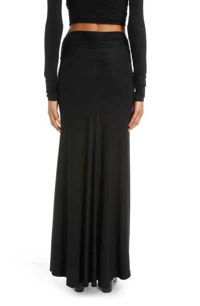 Shop Rabanne Sparkle Detail Column Maxi Skirt In Black