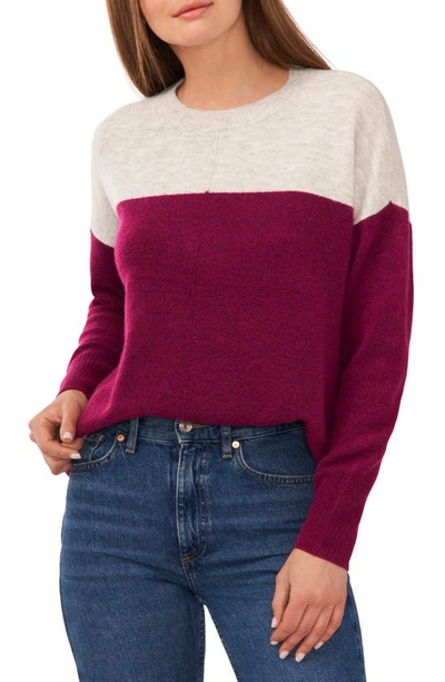Shop Vince Camuto Extended Shoulder Colorblock Sweater In Frenzy