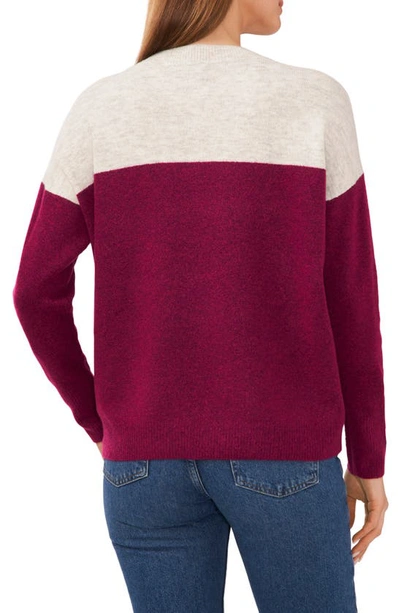 Shop Vince Camuto Extended Shoulder Colorblock Sweater In Frenzy