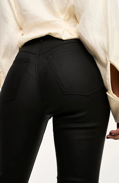 Asos Design Flared Jeans In Washed Black In Black