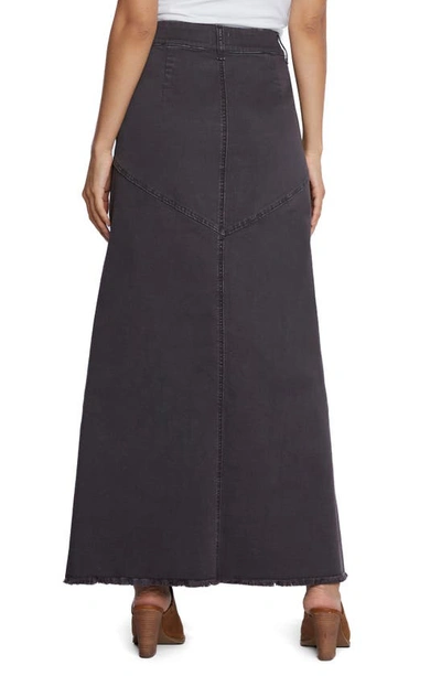 Shop Wash Lab Denim Pieced Denim Maxi Skirt In Dark Smoke