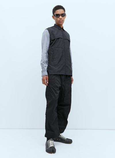 Shop Junya Watanabe Technical Cargo Pants In Black