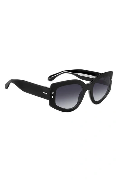 Shop Isabel Marant 54mm Gradient Cat Eye Sunglasses In Black/ Grey Shaded