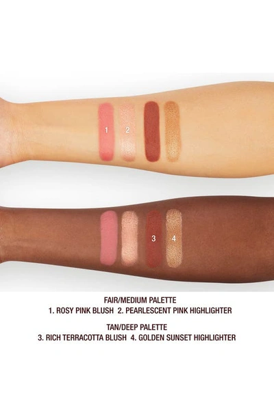 Charlotte Tilbury Hollywood Blush & Glow Face Palette In Tan/ Deep