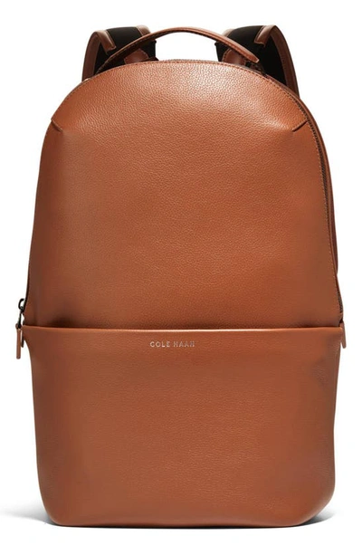 Shop Cole Haan Triboro Leather Backpack In New British Tan