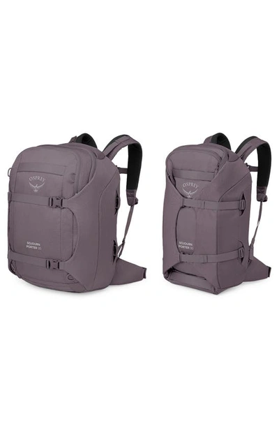 Shop Osprey Sojourn Porter 30-liter Recycled Nylon Travel Pack In Graphite Purple