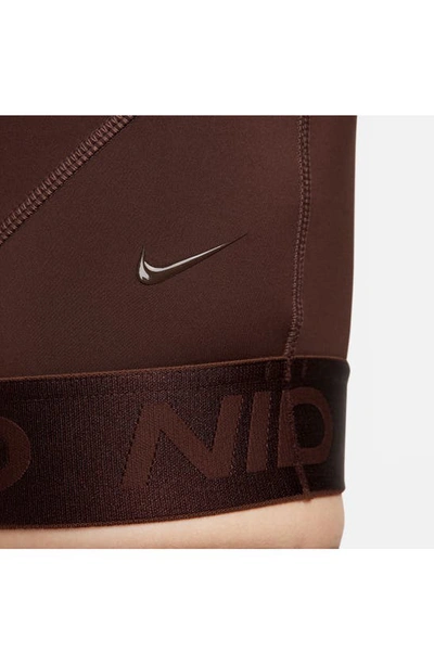 Shop Nike Pro Dri-fit Crop Top In Earth