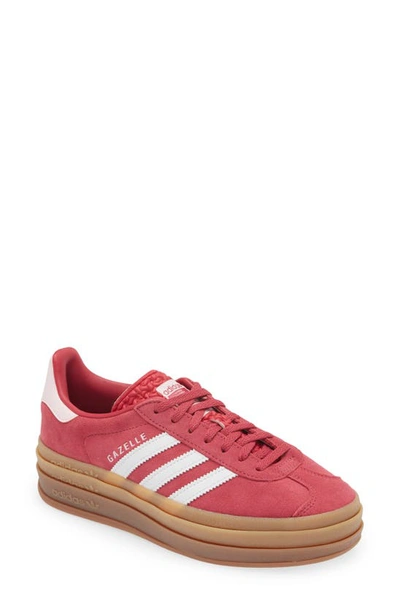 Shop Adidas Originals Gazelle Bold Platform Sneaker In Pink/ Ftwr White/ Clear Pink