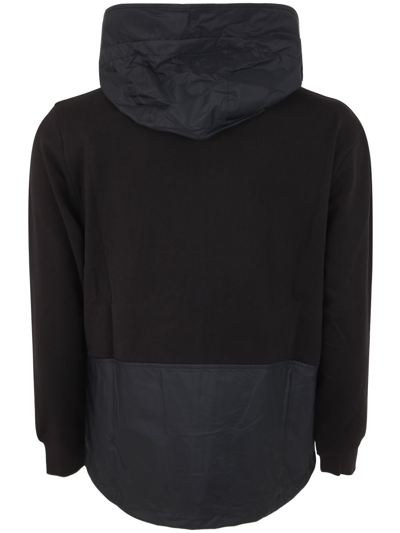 Shop C.p. Company Metropolis Series Stretch Fleece Mixed Zipped Hoodie In Black