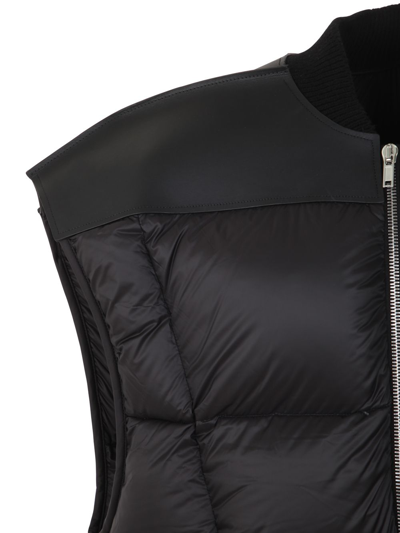 Shop Rick Owens Jumbo Flight Sleeveless Padded Jacket In Black
