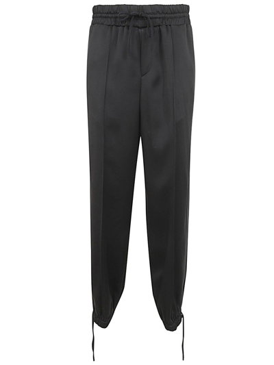Shop Jil Sander Relaxed Fit Jogging Pant With Tuxedo Band In Black