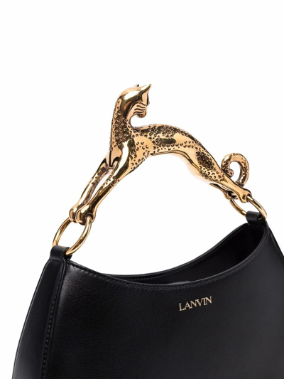 Lanvin Hobo Bag Pm With Cat Handle Bags in Black