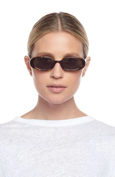 Shop Le Specs Outta Love 51mm Oval Sunglasses In Tort / Green Mono