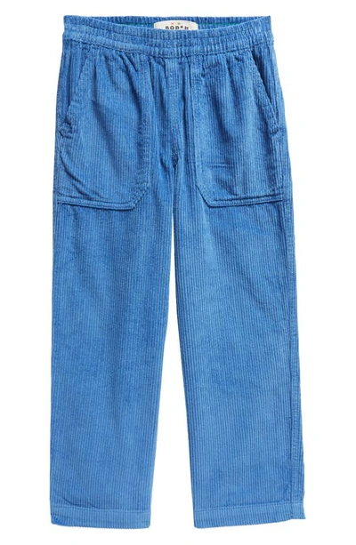 Shop Mini Boden Kids' Chunky Cotton Corduroy Pants In Delft Blue