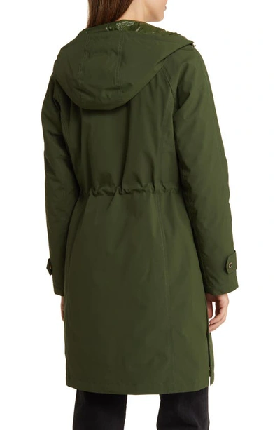 Shop Michael Michael Kors Water Resistant Quilted Coat In Jade