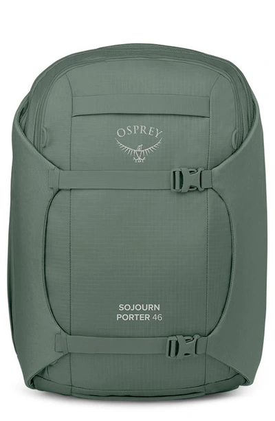 Shop Osprey Sojourn Porter 46-liter Recycled Nylon Travel Backpack In Koseret Green