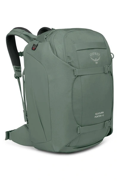 Shop Osprey Sojourn Porter 46-liter Recycled Nylon Travel Backpack In Koseret Green