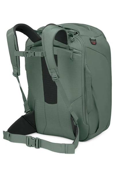 Shop Osprey Sojourn Porter 46-liter Recycled Nylon Travel Backpack In Koseret Green