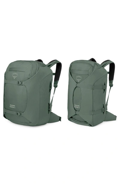 Shop Osprey Sojourn Porter 46-liter Recycled Nylon Travel Backpack In Koseret Green