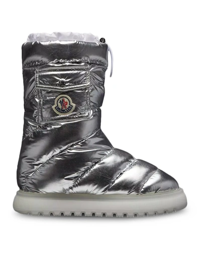 Shop Moncler Gaia Pocket Mid Snow Boots In Metallic