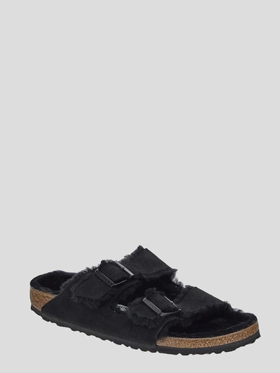 Shop Birkenstock Arizona Suede Shearling Slippers