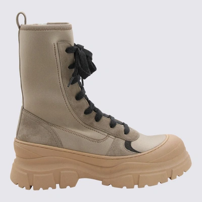 Shop Brunello Cucinelli Beige Leather Boots