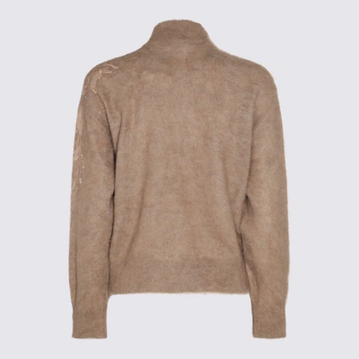 Shop Brunello Cucinelli Beige Mohair And Wool Blend Sweater