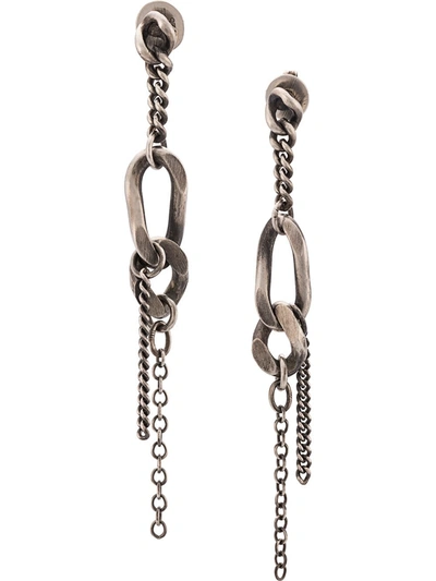 Shop Werkstatt:münchen Werkstatt Munchen Earrings Wild Chains M4521 In Silver