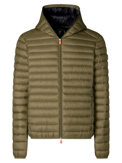 Shop Save The Duck Green Padded Jacket