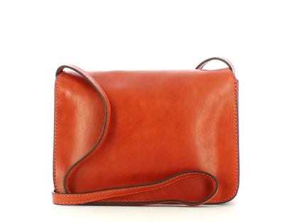 Shop The Bridge Orange Leather Shoulder Bag