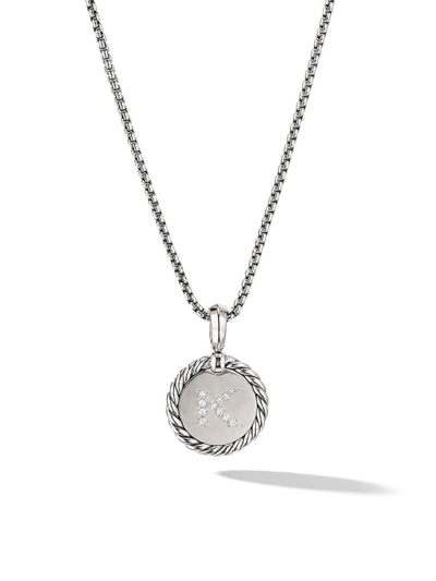 Shop David Yurman Women's Initial Charm With Pavé Diamonds In Initial K