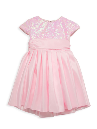 Shop Joan Calabrese Baby Girl's, Little Girl's & Girl's Sequined Satin Dress In Light Pink