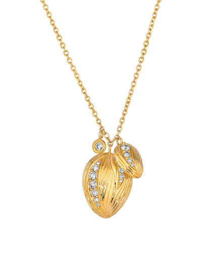 Shop Hueb Women's Amazonia (buriti) 18k Yellow Gold & 0.41 Tcw Diamond Necklace