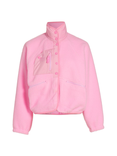 Shop Fp Movement Women's Hit The Slopes Fleece Jacket In Prism Pink