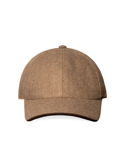 Shop Eton Men's Wool Baseball Cap In Brown