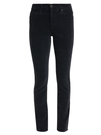 Shop Ag Women's Mari Cotton-blend Corduroy Jeans In Sulfur Black