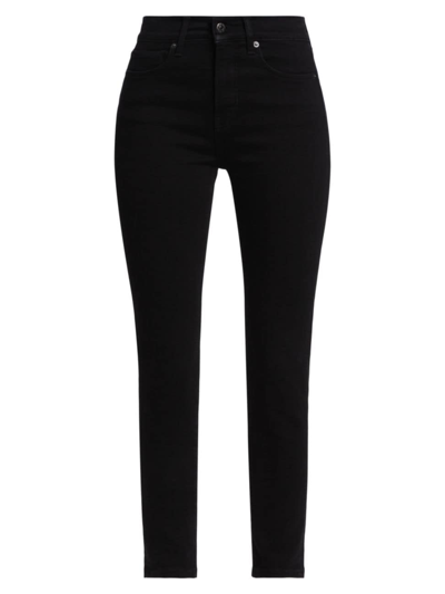 Shop Veronica Beard Women's Debbie High-rise Stretch Skinny Jeans In Onyx