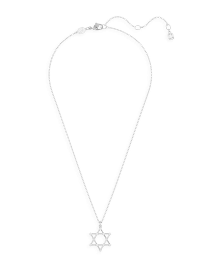 Shop Swarovski Women's Insigne Rhodium-plated &  Crystal Pendant Necklace In Silver
