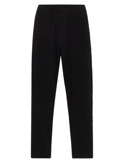 Shop Hnst Men's Cotton Wide-leg Pants In Black
