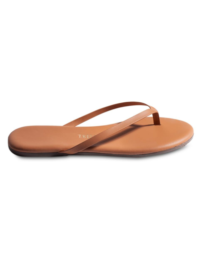 Shop Tkees Women's Foundations Matte Leather Flip Flops In Tan