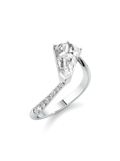 Shop Unsaid Women's Phoenix Twist 18k White Gold & 1.68 Tcw Lab-grown Diamond Ring