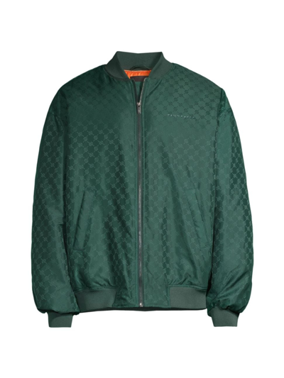 Shop Daily Paper Men's Nation Of Poets Ronack Monogram Oversized-fit Bomber Jacket In Pine Green