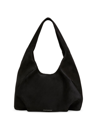 Shop Stuart Weitzman Women's The Moda Hobo Bag In Black