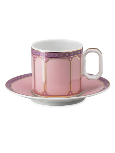 Shop Rosenthal Swarovski X  Signum Cup & Saucer Set In Pink