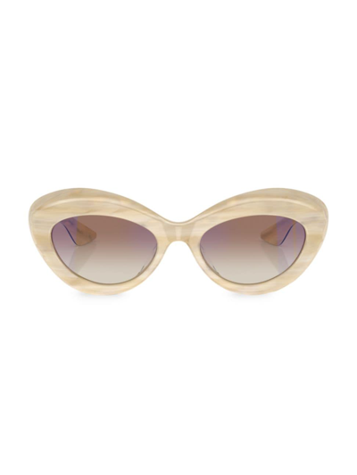 Shop Khaite X Oliver Peoples Women's  1968c 53mm Oval Sunglasses In Tan