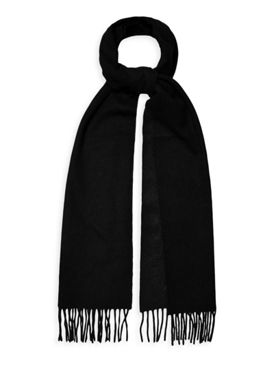 Shop Eton Men's Two-face Wool Scarf In Black